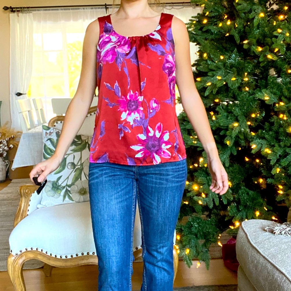 XXSP Loft burnt orange silky top